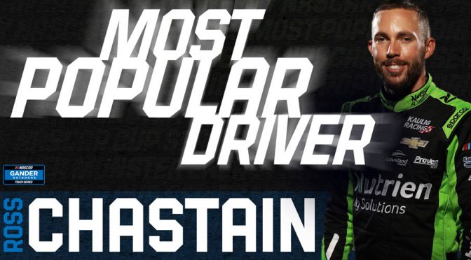 Featured image for Ross Chastain wins Most Popular Driver Award in Gander Trucks