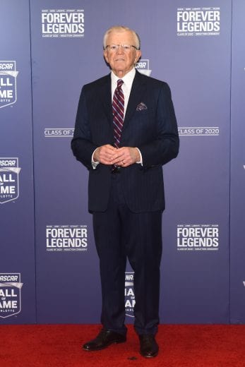CHARLOTTE, NORTH CAROLINA - JANUARY 31: NASCAR Hall of Fame Inductee Joe Gibbs poses on the red carpet prior to the 2020 NASCAR Hall of Fame Induction Ceremony at Charlotte Convention Center on January 31, 2020 in Charlotte, North Carolina. (Photo by Jared C. Tilton/Getty Images) | Getty Images