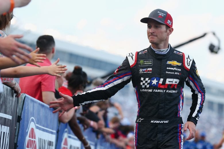 CHARLOTTE, NORTH CAROLINA - MAY 19: Kasey Kahne, driver of the #95 Dumont Jets Chevrolet, participates in pre-race ceremonies prior to the Monster Energy NASCAR Cup Series All-Star Race at Charlotte Motor Speedway on May 19, 2018 in Charlotte, North Carolina. (Photo by Sarah Crabill/Getty Images) | Getty Images