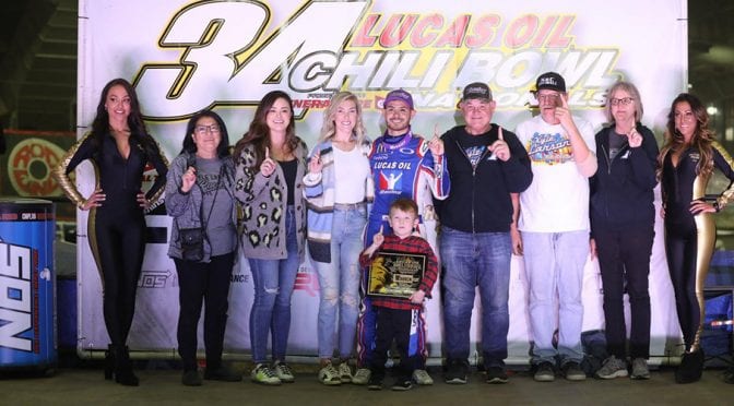 Featured image for Kyle Larson wins second qualifying night at Chili Bowl; Christopher Bell earns Race of Champions win