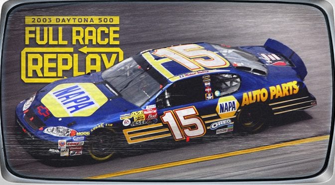 Featured image for Watch: Michael Waltrip’s perfect storm of a win in 2003 Daytona 500