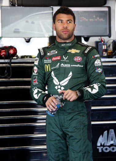 DAYTONA BEACH, FLORIDA - FEBRUARY 08: Bubba Wallace, driver of the #43 United States Air Force Chevrolet, stands in the garage area during practice for the NASCAR Cup Series 62nd Annual Daytona 500 at Daytona International Speedway on February 08, 2020 in Daytona Beach, Florida. (Photo by Brian Lawdermilk/Getty Images) | Getty Images