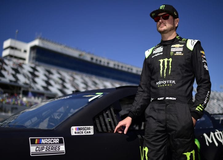 DAYTONA BEACH, FLORIDA - FEBRUARY 09: Kurt Busch, driver of the #1 Monster Energy Chevrolet, stands on the grid during qualifying for the NASCAR Cup Series 62nd Annual Daytona 500 at Daytona International Speedway on February 09, 2020 in Daytona Beach, Florida. (Photo by Jared C. Tilton/Getty Images) | Getty Images