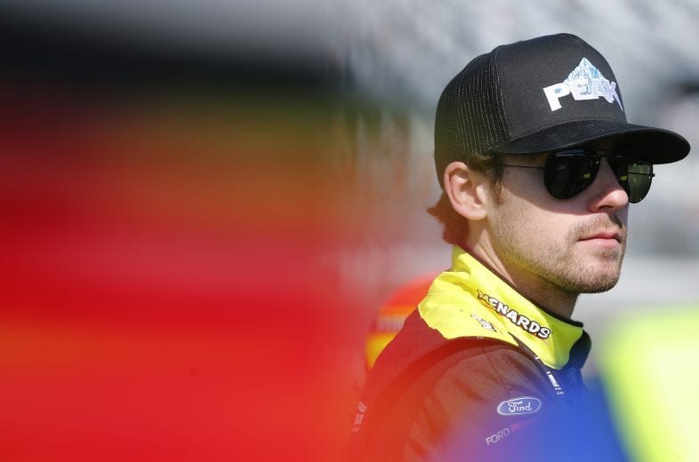 DAYTONA BEACH, FLORIDA - FEBRUARY 09: Ryan Blaney, driver of the #12 Menards/Peak Ford, looks on during qualifying for the NASCAR Cup Series 62nd Annual Daytona 500 at Daytona International Speedway on February 09, 2020 in Daytona Beach, Florida. (Photo by Brian Lawdermilk/Getty Images) | Getty Images