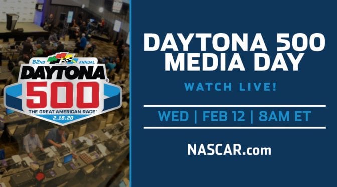 Watch: Daytona 500 Media Day live show Wednesday