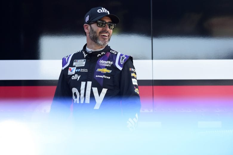 DAYTONA BEACH, FLORIDA - FEBRUARY 08: Jimmie Johnson, driver of the #48 Ally Chevrolet, stands in the garage area during practice for the NASCAR Cup Series 62nd Annual Daytona 500 at Daytona International Speedway on February 08, 2020 in Daytona Beach, Florida. (Photo by Jared C. Tilton/Getty Images) | Getty Images