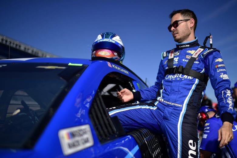 DAYTONA BEACH, FLORIDA - FEBRUARY 09: Kyle Larson, driver of the #42 Credit One Bank Chevrolet, climbs into his car during qualifying for the NASCAR Cup Series 62nd Annual Daytona 500 at Daytona International Speedway on February 09, 2020 in Daytona Beach, Florida. (Photo by Jared C. Tilton/Getty Images) | Getty Images