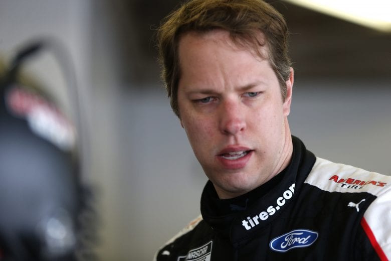 DAYTONA BEACH, FLORIDA - FEBRUARY 15: Brad Keselowski, driver of the #2 Discount Tire Ford, stands in the garage area during practice for the NASCAR Cup Series 62nd Annual Daytona 500 at Daytona International Speedway on February 15, 2020 in Daytona Beach, Florida. (Photo by Brian Lawdermilk/Getty Images) | Getty Images