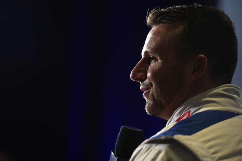 DAYTONA BEACH, FLORIDA - FEBRUARY 12: Matt DiBenedetto, driver of the #21 Motorcraft/Quick Lane Ford, speaks with the media during the NASCAR Cup Series 62nd Annual Daytona 500 Media Day at Daytona International Speedway on February 12, 2020 in Daytona Beach, Florida. (Photo by Jared C. Tilton/Getty Images) | Getty Images