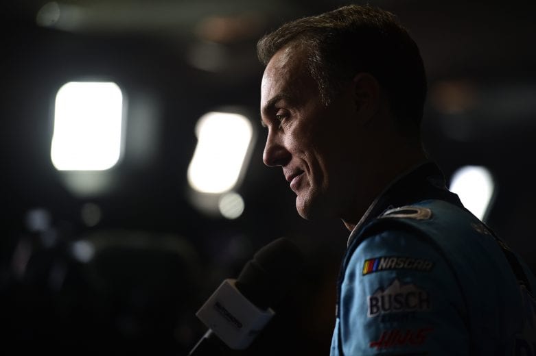 DAYTONA BEACH, FLORIDA - FEBRUARY 12: Kevin Harvick, driver of the #4 Busch Light #PIT4BUSCH Ford, speaks with the media during the NASCAR Cup Series 62nd Annual Daytona 500 Media Day at Daytona International Speedway on February 12, 2020 in Daytona Beach, Florida. (Photo by Jared C. Tilton/Getty Images) | Getty Images