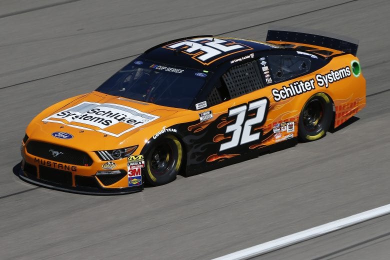 LAS VEGAS, NEVADA - FEBRUARY 21:  Corey LaJoie, driver of the #32 Schluter Systems Ford, drives during practice for the NASCAR Cup Series at Las Vegas Motor Speedway on February 21, 2020 in Las Vegas, Nevada. (Photo by Jonathan Ferrey/Getty Images) | Getty Images
