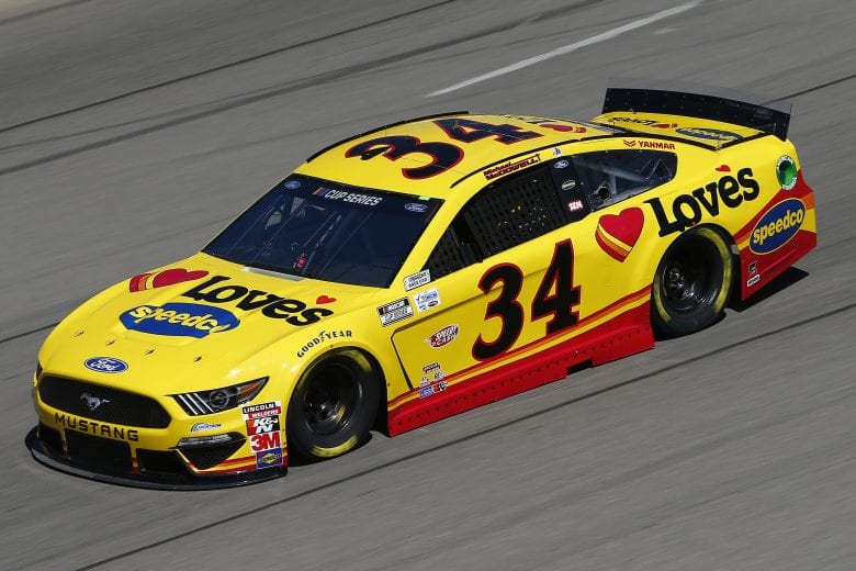LAS VEGAS, NEVADA - FEBRUARY 21:  Michael McDowell, driver of the #34 Love's Travel Stops Ford, drives during practice for the NASCAR Cup Series at Las Vegas Motor Speedway on February 21, 2020 in Las Vegas, Nevada. (Photo by Jonathan Ferrey/Getty Images) | Getty Images