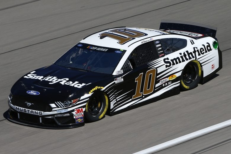 LAS VEGAS, NEVADA - FEBRUARY 21:  Aric Almirola, driver of the #10 Smithfield Ford, drives during practice for the NASCAR Cup Series at Las Vegas Motor Speedway on February 21, 2020 in Las Vegas, Nevada. (Photo by Jonathan Ferrey/Getty Images) | Getty Images