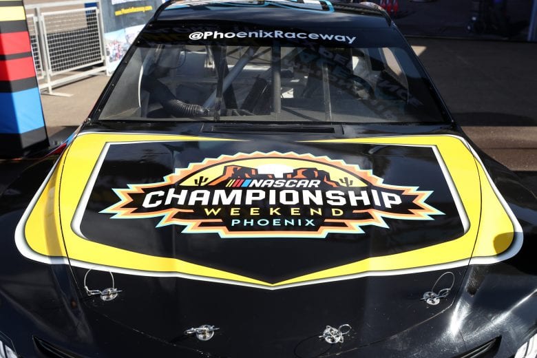 AVONDALE, ARIZONA - MARCH 06: Phoenix Raceway president Julie Giese unveils the new logo for Championship Weekend at Phoenix at Phoenix Raceway on March 06, 2020 in Avondale, Arizona. (Photo by Chris Graythen/Getty Images) | Getty Images