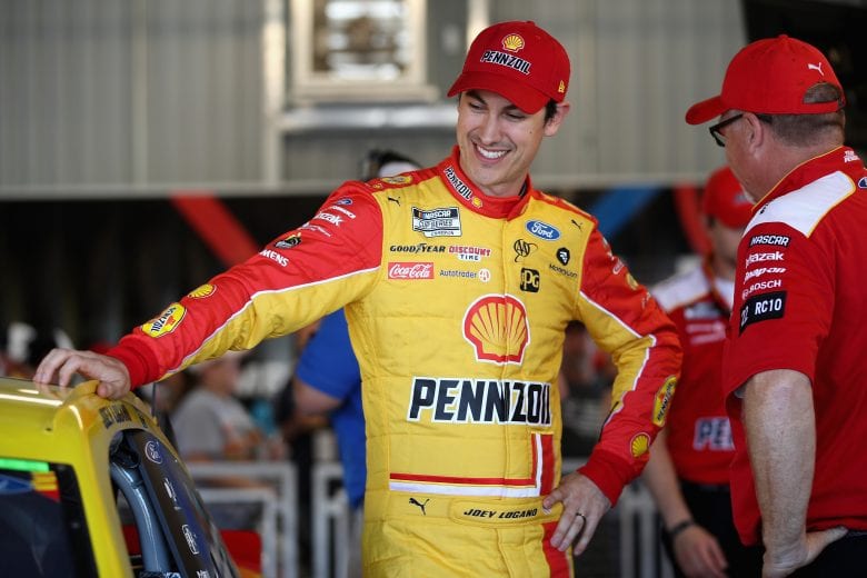 AVONDALE, ARIZONA - MARCH 06: Joey Logano, driver of the #22 Shell Pennzoil Ford, stands in the garage during practice for the NASCAR Cup Series FanShield 500 at Phoenix Raceway on March 06, 2020 in Avondale, Arizona. (Photo by Christian Petersen/Getty Images) | Getty Images