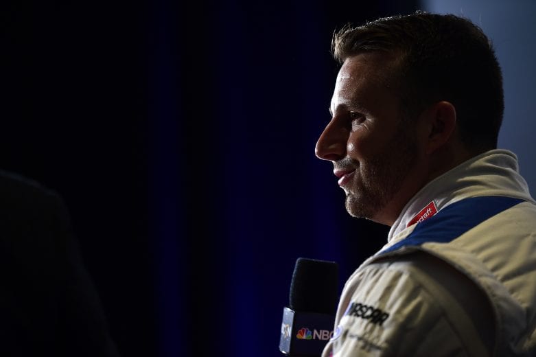 DAYTONA BEACH, FLORIDA - FEBRUARY 12: Matt DiBenedetto, driver of the #21 Motorcraft/Quick Lane Ford, speaks with the media during the NASCAR Cup Series 62nd Annual Daytona 500 Media Day at Daytona International Speedway on February 12, 2020 in Daytona Beach, Florida. (Photo by Jared C. Tilton/Getty Images) | Getty Images