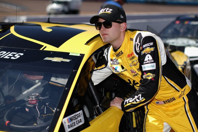 AVONDALE, ARIZONA - MARCH 07: William Byron, driver of the #24 Hertz Chevrolet, walks the grid during qualifying for the NASCAR Cup Series FanShield 500 at Phoenix Raceway on March 07, 2020 in Avondale, Arizona. (Photo by Christian Petersen/Getty Images) | Getty Images