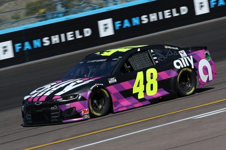 AVONDALE, ARIZONA - MARCH 06:  Jimmie Johnson, driver of the #48 Ally Chevrolet, practices during practice for the NASCAR Cup Series FanShield 500 at Phoenix Raceway on March 06, 2020 in Avondale, Arizona. (Photo by Chris Graythen/Getty Images) | Getty Images