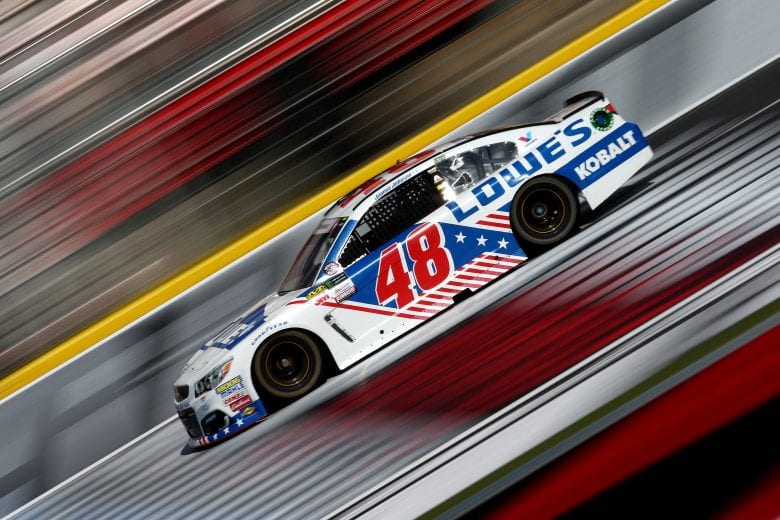 CHARLOTTE, NC - MAY 27: Jimmie Johnson, driver of the #48 Lowe's Chevrolet, practices for the Monster Energy NASCAR Series Coca-Cola 600 at Charlotte Motor Speedway on May 27, 2017 in Charlotte, North Carolina.  (Photo by Sarah Crabill/Getty Images) | Getty Images