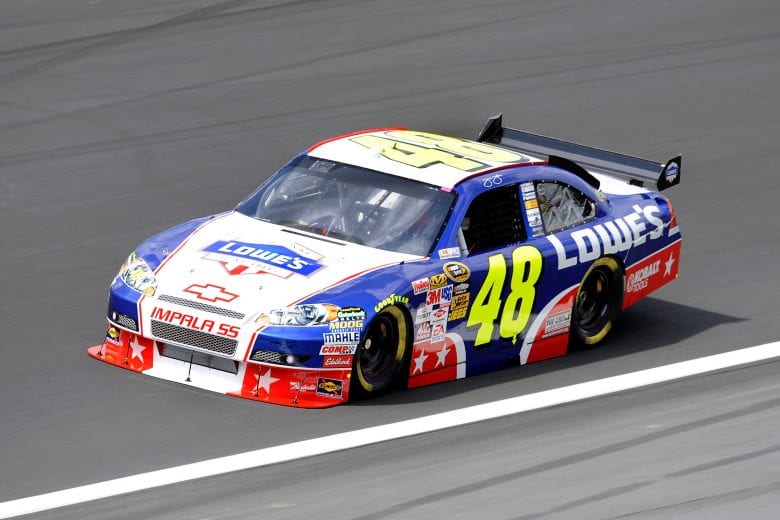 CONCORD, NC - MAY 21:  Jimmie Johnson drives the #48 Lowe's Chevrolet during practice for the NASCAR Sprint Cup Series Coca-Cola 600 on May 21, 2009 at Lowe's Motor Speedway in Concord, North Carolina.  (Photo by John Harrelson/Getty Images) | Getty Images