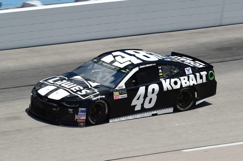 DARLINGTON, SC - AUGUST 31:  Jimmie Johnson, driver of the #48 Lowe's Throwback Chevrolet, drives during practice for the Monster Energy NASCAR Cup Series Bojangles' Southern 500 at Darlington Raceway on August 31, 2018 in Darlington, South Carolina.  (Photo by Jared C. Tilton/Getty Images) | Getty Images