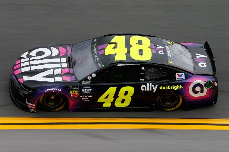 DAYTONA BEACH, FL - FEBRUARY 09:  Jimmie Johnson, driver of the #48 Ally Chevrolet,  during practice for the Monster Energy NASCAR Cup Series 61st Annual Daytona 500 at Daytona International Speedway on February 9, 2019 in Daytona Beach, Florida.  (Photo by Jonathan Ferrey/Getty Images) | Getty Images