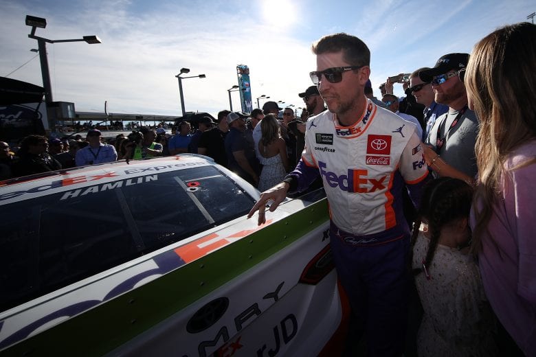 HOMESTEAD, FLORIDA - NOVEMBER 17: Denny Hamlin, driver of the #11 FedEx Express Toyota, prepares to start during the Monster Energy NASCAR Cup Series Ford EcoBoost 400 at Homestead Speedway on November 17, 2019 in Homestead, Florida. (Photo by Chris Graythen/Getty Images) | Getty Images