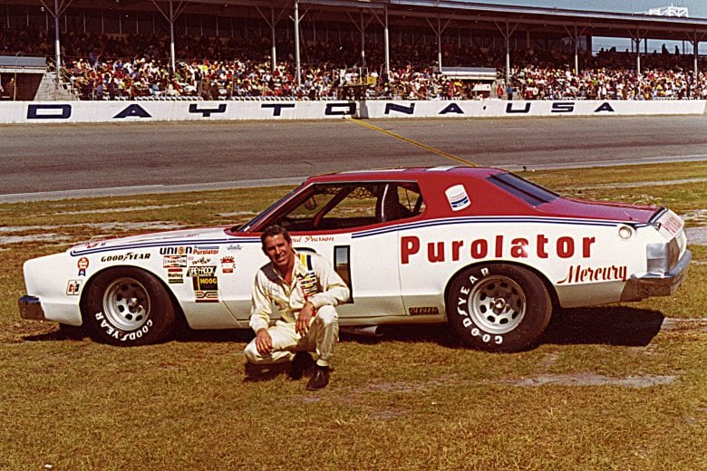 DAYTONA BEACH, FL — 1976:  David Pearson started off the NASCAR Cup season at Daytona International Speedway by winning the Daytona 500 in a wild, crashing finish with arch-rival Richard Petty.  In July, Pearson finished second to Cale Yarborough in the Firecracker 400.  (Photo by ISC Images & Archives via Getty Images)