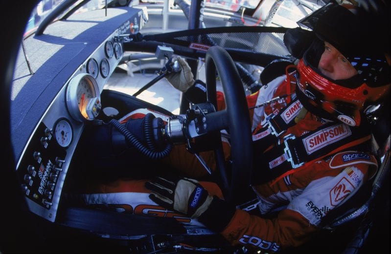 9 Jun 2001:  Bill Elliott who drives a Dodge Intrepid #9 for Evernham Motorsports sit ready in his car during the K-Mart 400, part of the NASCAR Winston Cup Series at the Michigan International Speedway in Brooklyn, Michigan.Mandatory Credit: Jon Ferrey  /Allsport
