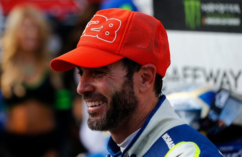 DOVER, DE - JUNE 04:  Jimmie Johnson, driver of the #48 Lowe's Chevrolet, celebrates in Victory Lane after winning the Monster Energy NASCAR Cup Series AAA 400 Drive for Autism at Dover International Speedway on June 4, 2017 in Dover, Delaware.  (Photo by Jonathan Ferrey/Getty Images) | Getty Images