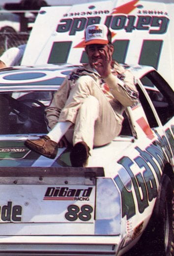 UNKNOWN - 1982:  Bobby Allison wins at Dover in 1982 for the fifth time. According to Allison's crew chief Gary Nelson, it is the first time a car using power steering has won a NASCAR Cup Series event.  (Photo by ISC Archives/CQ-Roll Call Group via Getty Images)