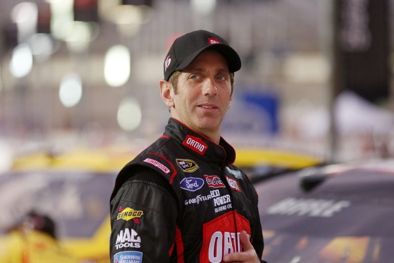 FORT WORTH, TX - NOVEMBER 06:  Greg Biffle, driver of the #16 Ortho Ford, looks on during Service King qualifying for the NASCAR Sprint Cup Series AAA Texas 500 at Texas Motor Speedway on November 6, 2015 in Fort Worth, Texas.  (Photo by Brian Lawdermilk/Getty Images for Texas Motor Speedway) | Getty Images