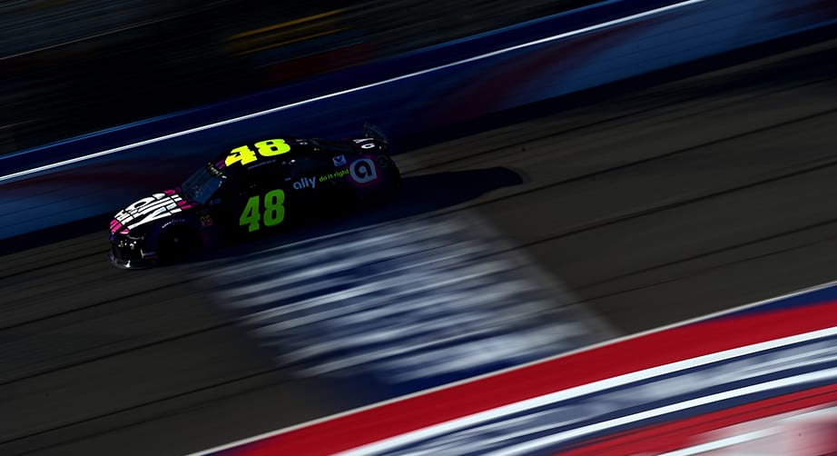 FONTANA, CA - MARCH 16:  Jimmie Johnson, driver of the #48 Ally Chevrolet, drives during practice for the Monster Energy NASCAR Cup Series Auto Club 400 at Auto Club Speedway on March 16, 2019 in Fontana, California.  (Photo by Jared C. Tilton/Getty Images) | Getty Images