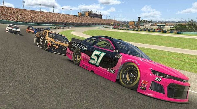 Timmy Hill, Garrett Smithley savor iRacing moment in series opener