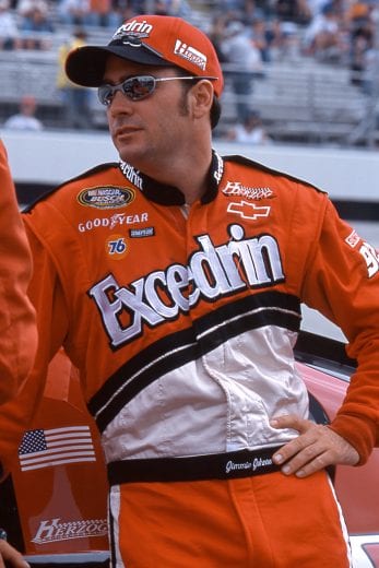 DOVER, DE - 2001: Jimmie Johnson along pit road prior to a NASCAR Busch Grand National race at Dover Downs International Speedway. Driving for car owner Stanley Herzog, Johnson took one victory and scored nine top-10 finishes during the BGN season. (Photo by ISC Images & Archives via Getty Images)