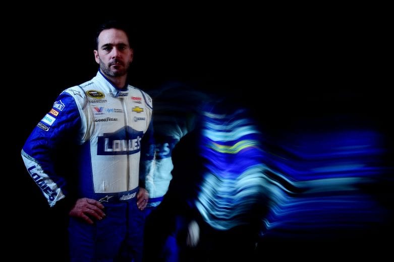 DAYTONA BEACH, FL - FEBRUARY 16: NASCAR Sprint Cup Series driver Jimmie Johnson poses for a portrait during NASCAR Media Day at Daytona International Speedway on February 16, 2016 in Daytona Beach, Florida. (Photo by Jared C. Tilton/Getty Images) | Getty Images