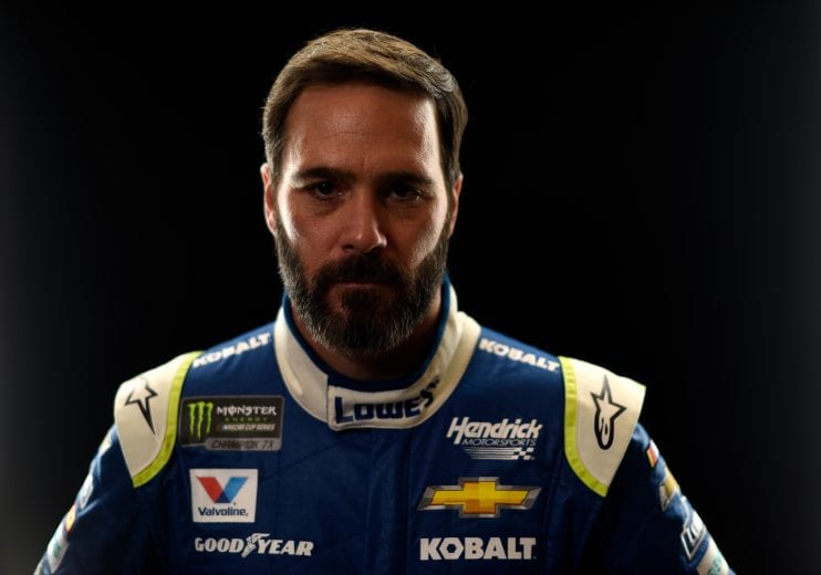 CHARLOTTE, NC - JANUARY 24: Monster Energy NASCAR Cup Series driver Jimmie Johnson poses for a photo during the NASCAR 2017 Media Tour at the Charlotte Convention Center on January 24, 2017 in Charlotte, North Carolina. (Photo by Jared C. Tilton/Getty Images) | Getty Images