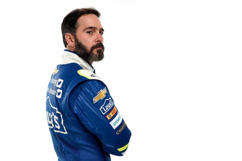 CHARLOTTE, NC - JANUARY 24: Monster Energy NASCAR Cup Series driver Jimmie Johnson poses for a photo during the NASCAR 2017 Media Tour at the Charlotte Convention Center on January 24, 2017 in Charlotte, North Carolina. (Photo by Jared C. Tilton/Getty Images) | Getty Images