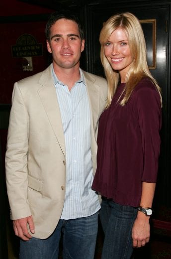 NEW YORK - AUGUST 23: NASCAR driver Jimmie Johnson and his wife Chandra Johnson attend Walt Disney Pictures' premiere of