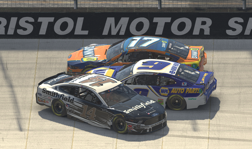 Elliott Buescher Bowyer Wreck Main Pro Invitational Bristol Enascar 2020