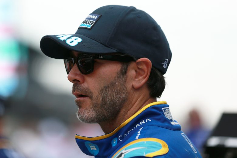 INDIANAPOLIS, INDIANA - AUGUST 13: Jimmie Johnson of the United States, driver of the #48 Carvana Chip Ganassi Racing Honda, prepares to drive during practice for the NTT IndyCar Series Big Machine Spiked Coolers Grand Prix at Indianapolis Motor Speedway on August 13, 2021 in Indianapolis, Indiana. (Photo by Sean Gardner/Getty Images) | Getty Images