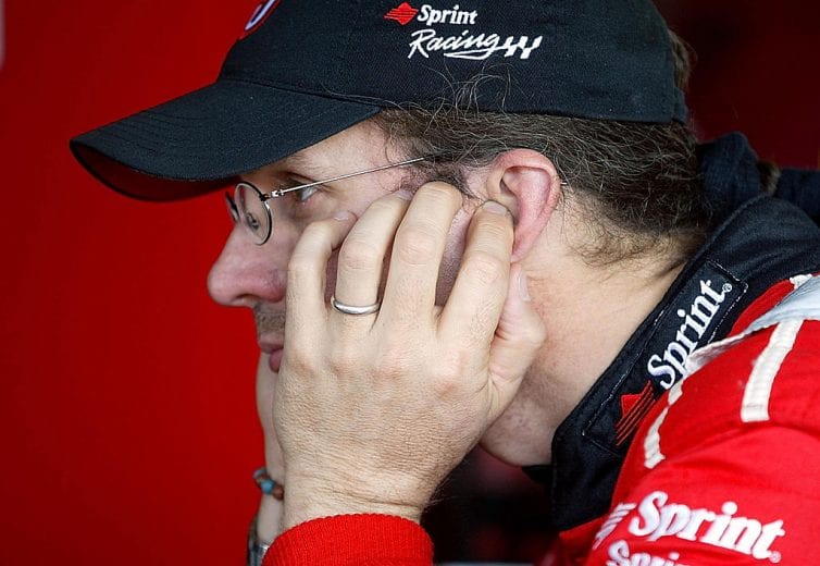 16 Mar 2002: Kyle Petty, driver of the #45 Petty Enterprises Dodge Intrepid R/T, prepares to practice for the NASCAR Winston Cup Carolina Dodge Dealers 400 in Darlington, South Carolina. Mandatory Credit: Jamie Squire/Getty Images. Digital Image.