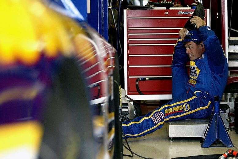 8 Mar 2002: Michael Waltrip, driver of the #15 Napa Chevrolet Monte Carlo, prepares for Friday's practice for the Nascar Winston Cup MBNA 500 at Atlanta Motor Speedway in Hampton, Georgia. Digital Image.