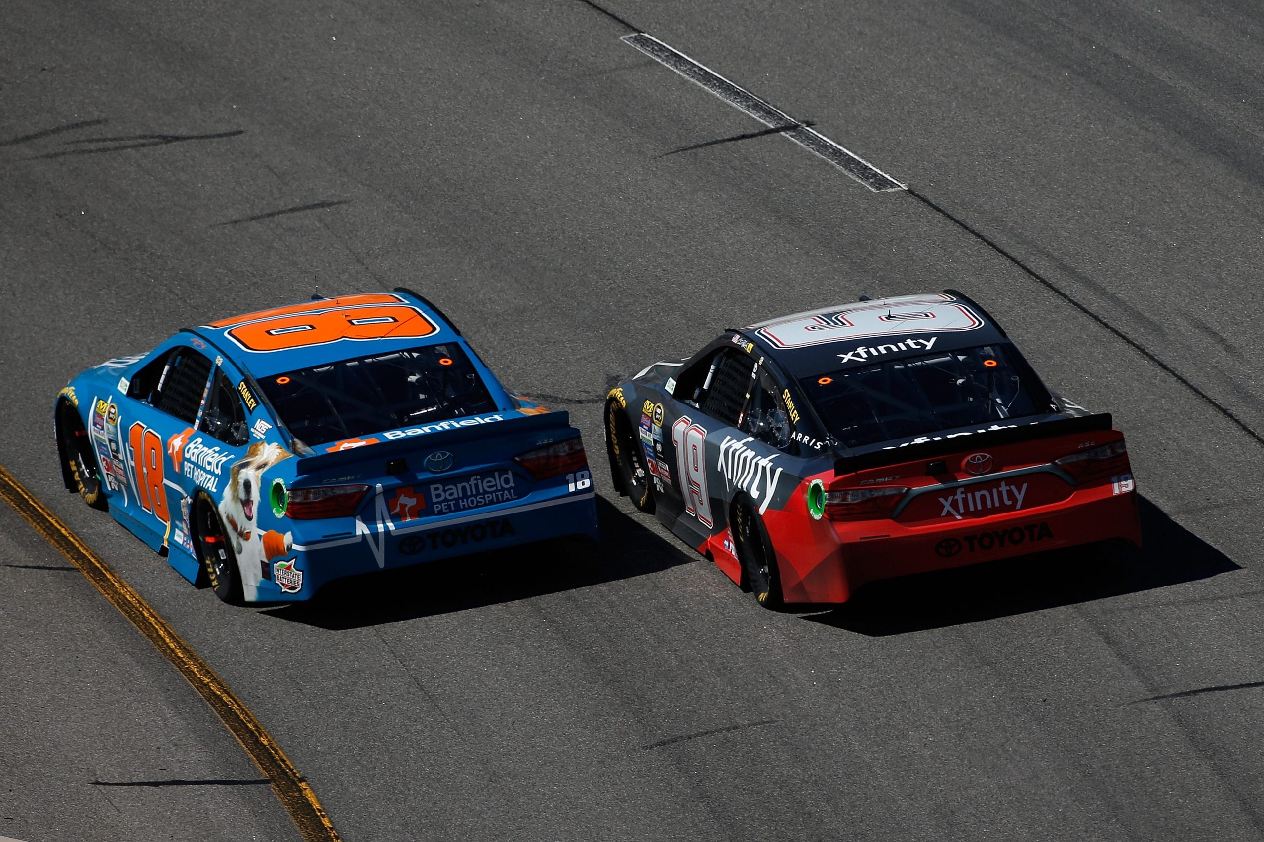 NASCAR teammates tangle on lastlap passes over time NASCAR