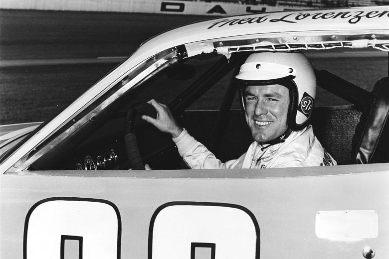 DAYTONA BEACH, FL — 1971: Fred Lorenzen ran both NASCAR Cup events at Daytona International Speedway in the STP Plymouth owned by Ray Nichels and Paul Goldsmith. Lorenzen did well in both races, finishing fifth in the February Daytona 500 and seventh in the Firecracker 400 on the Fourth of July. (Photo by ISC Images & Archives via Getty Images)