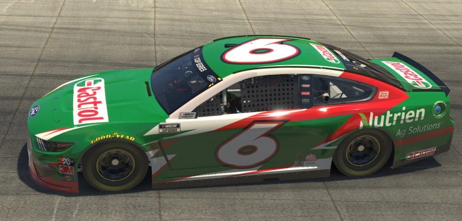 DOVER, DELAWARE - MAY 03: (EDITORIAL USE ONLY) (Editors note: This image was computer generated in-game) Ross Chastain, driver of the #6 Castrol Ford, races during the eNASCAR iRacing Pro Invitational Series Finish Line 150  at virtual Dover International Speedway on May 03, 2020 in Dover, Delaware. (Photo by Chris Graythen/Getty Images) | Getty Images