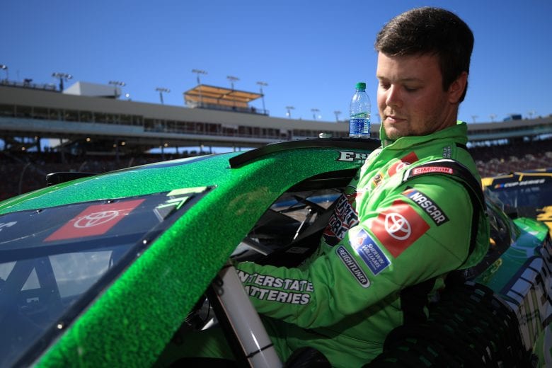 AVONDALE, ARIZONA - MARCH 07: Erik Jones, driver of the #20 Interstate Batteries Toyota, stands on the grid during qualifying for the NASCAR Cup Series FanShield 500 at Phoenix Raceway on March 07, 2020 in Avondale, Arizona. (Photo by Chris Graythen/Getty Images) | Getty Images