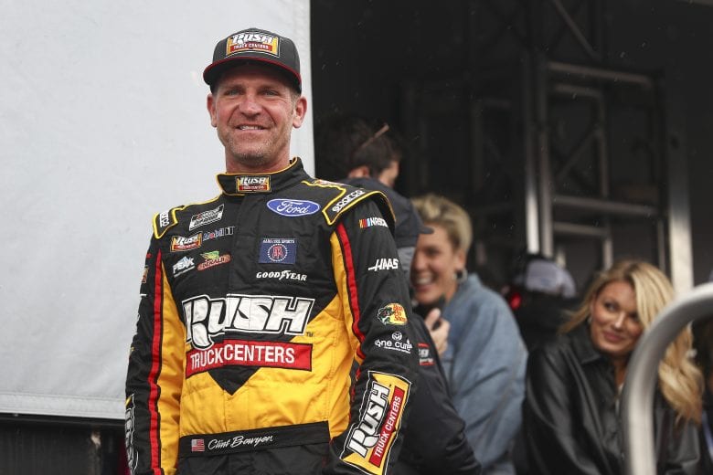 FONTANA, CALIFORNIA - MARCH 01: Clint Bowyer, driver of the #14 RushHAAS CNC Ford, prepares for the NASCAR Cup Series Auto Club 400 at Auto Club Speedway on March 01, 2020 in Fontana, California. (Photo by Meg Oliphant/Getty Images) | Getty Images
