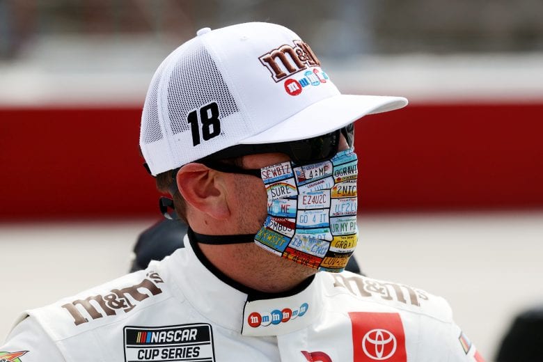 DARLINGTON, SOUTH CAROLINA - MAY 17: Kyle Busch, driver of the #18 M&M's Toyota, waits on pit road prior to the NASCAR Cup Series The Real Heroes 400 at Darlington Raceway on May 17, 2020 in Darlington, South Carolina. NASCAR resumes the season after the nationwide lockdown due to the ongoing coronavirus (COVID-19).  (Photo by Chris Graythen/Getty Images) | Getty Images