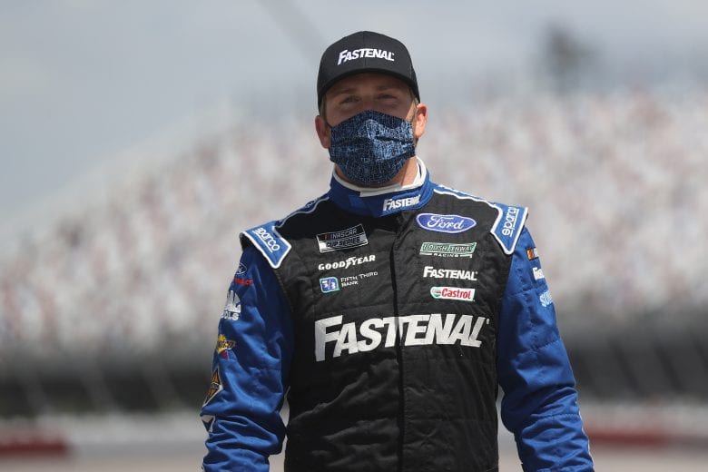 DARLINGTON, SOUTH CAROLINA - MAY 17:  Chris Buescher, driver of the #17 Fastenal Ford, walks pit road prior to the NASCAR Cup Series The Real Heroes 400 at Darlington Raceway on May 17, 2020 in Darlington, South Carolina. NASCAR resumes the season after the nationwide lockdown due to the ongoing coronavirus (COVID-19).  (Photo by Chris Graythen/Getty Images) | Getty Images
